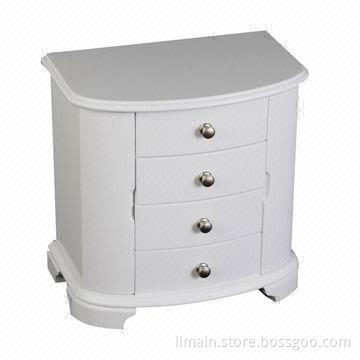 Wooden Jewelry Box, Hand Lined in Seeded Fabric, Measures 9.5 x 6 x 9.5-inch